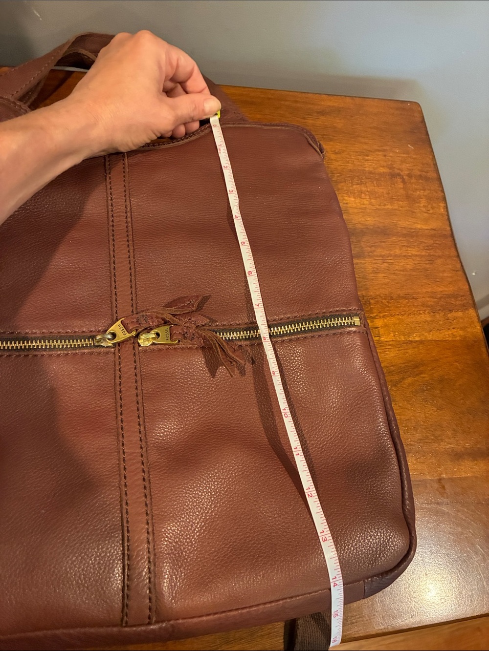 Fossil Brown Leather Shoulder Bag & Wallet - Picture 15 of 15